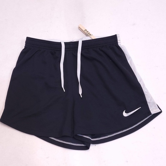 Nike Drawstring Athletic Running Shorts Womens Size Small Black White - Picture 2 of 8